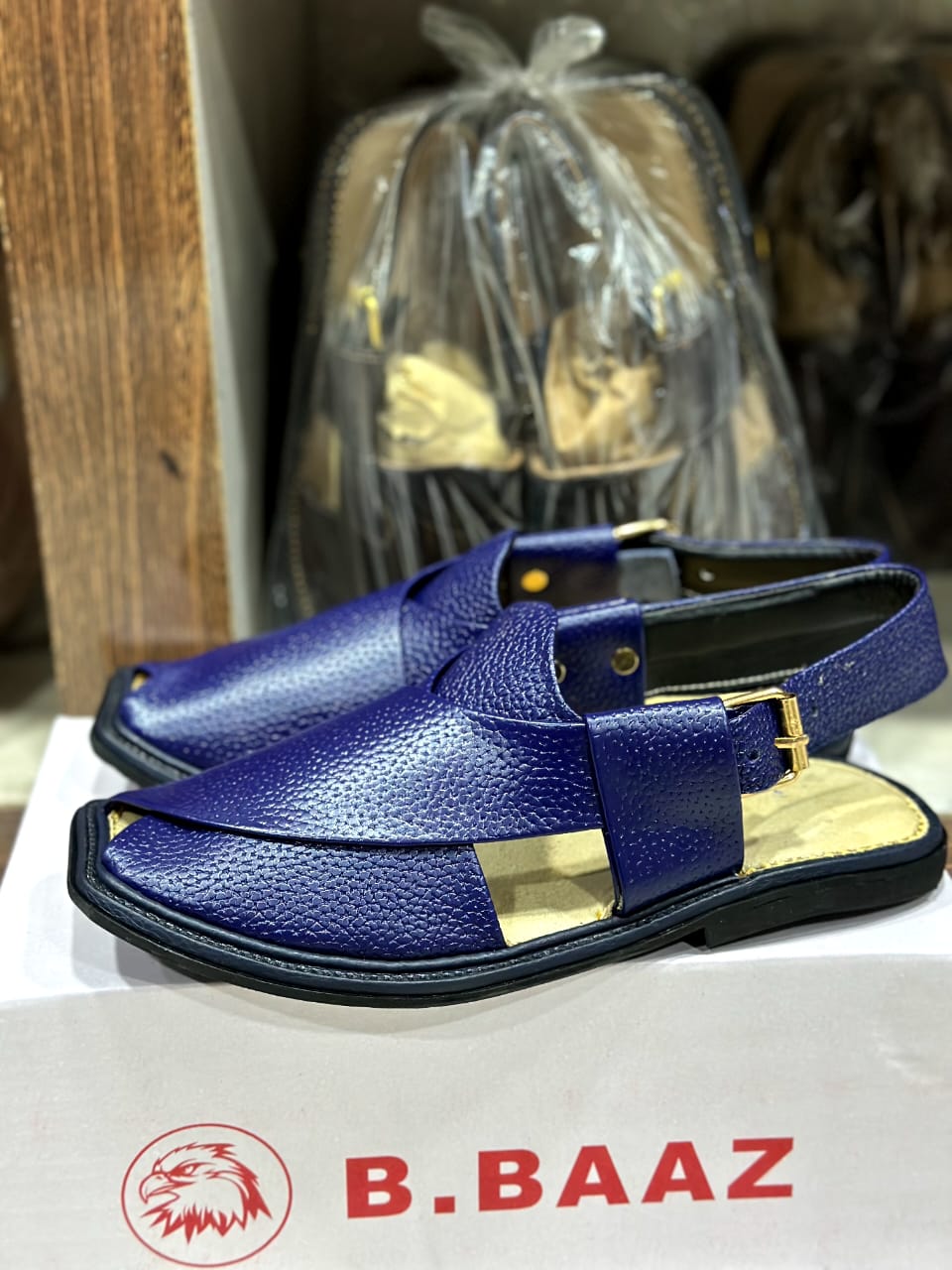 Peshawar Zalmi Blue Dotted Chappal