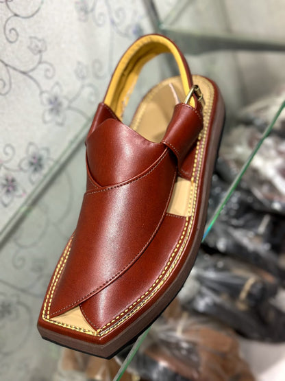 Kaptan Plain Brown Chappal