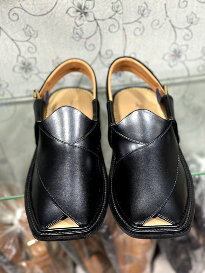 Smart Zalmi Plain Black Chappal